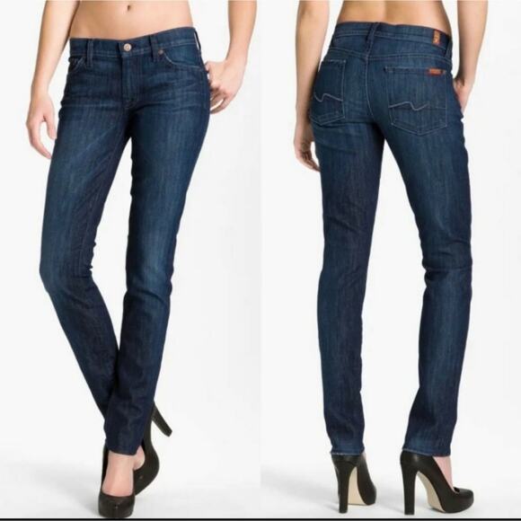 7FAMK Roxanne Skinny Jeans 25 Mid-rise - Picture 1 of 12